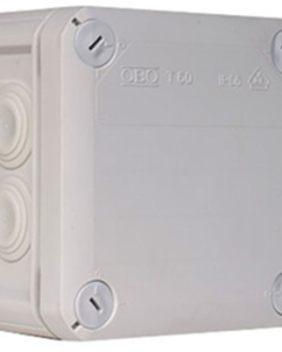 Коробка розподільча Obo Bettermann T 60, 114х114х57, IP 66, світлосіра, з кабельними вводами