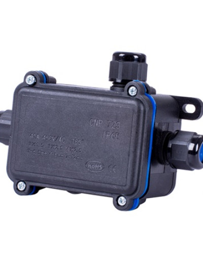Коробка розподільча e.wdb.cnp723.3t з клемником, 133х81х42 мм, IP68