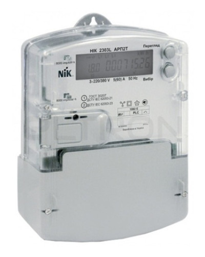 Трифазний лічильник НІК 2303 АРТ2Т 1121 3х220/380В 5(10)А CL+RS485