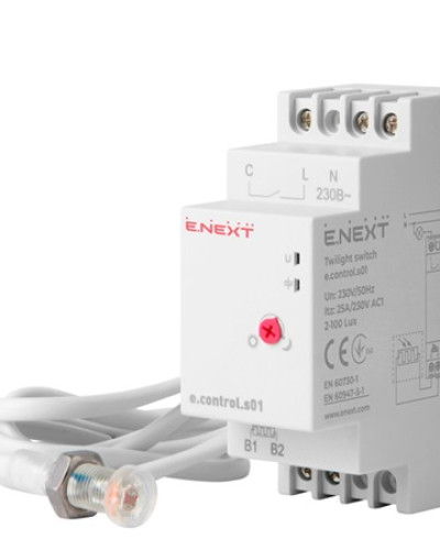 Реле сутінкове e.control.s01 з зовнішнім датчиком