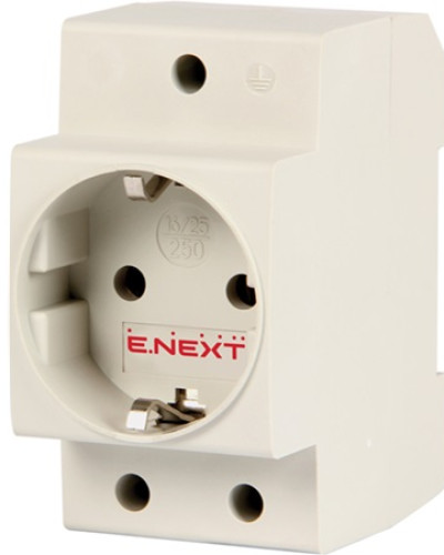 Розетка на DIN-рейку e.socket.pro.din.tms, 230 В, з з/к