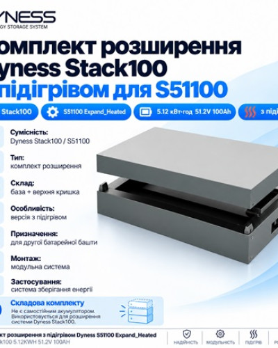 Комплект расширения Dyness S51100 Expand_Heated с подогревом для Stack100