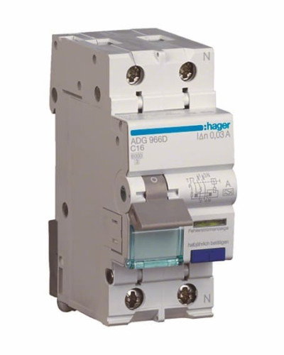 Устройство защитного отключения Hager 2P AD990J С 40A 30mA (6kA)