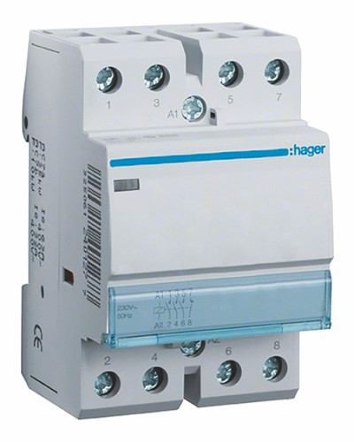 Контактор 63A 4НВ 230В Hager ESC463