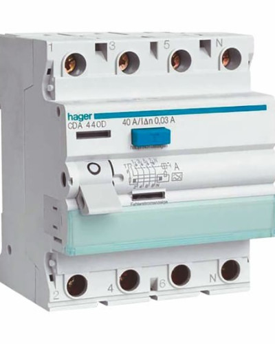 Устройство защитного отключения Hager 4P 100A 300mA А CF484D