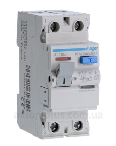 Устройство защитного отключения HAGER 2-п CD216J 16A 30mA A