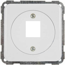 13008404 Корпус для одного раз'єму RJ-12/RJ-45 Keystone білий REGINA
