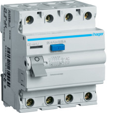 Устройство защитного отключения HAGER 4-п CD441J 40A 30mA, АС