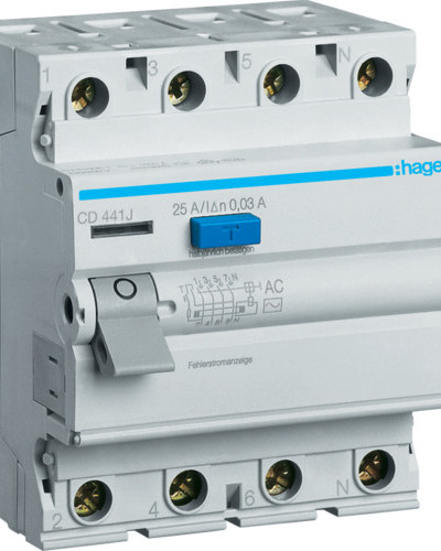 Устройство защитного отключения HAGER 4-п CD441J 40A 30mA, АС
