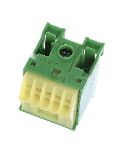 Блок Hager KN06E PE-клема 1x16мм2+5x4мм2