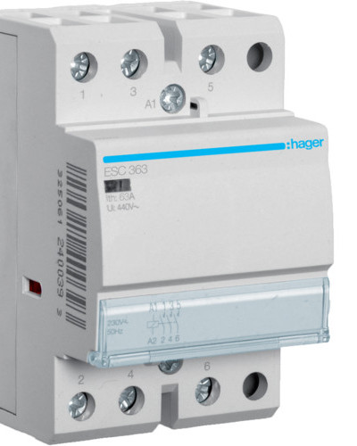 Контактор бесшумний 63A, 3НВ, 230В ESC363
