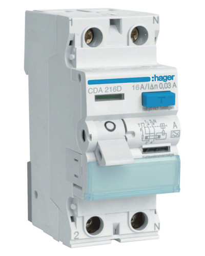 Дифавтомат CDA216D УЗО 2P 16A 30mA "А"  HAGER