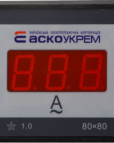 Цифровий амперметр АС 30А 80х80 (ЦА-8 LBN)