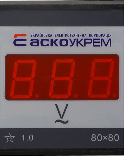 Цифровий вольтметр АС 80-500В 80х80 (ЦВ-8 LBN)
