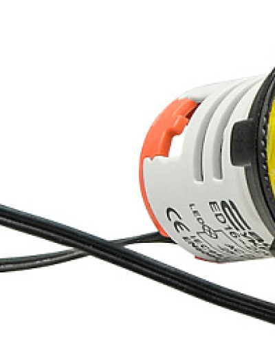 Круглий цифровий вимірювач температури ED16-22WD  -25С - 150С (жовтий)