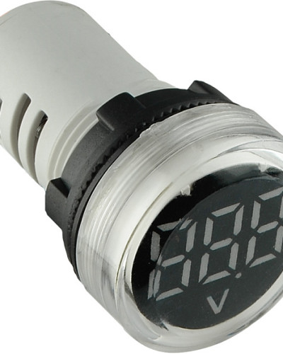 Круглий цифровий вимірювач напруги ED16-22VD 30-500В АС (білий)
