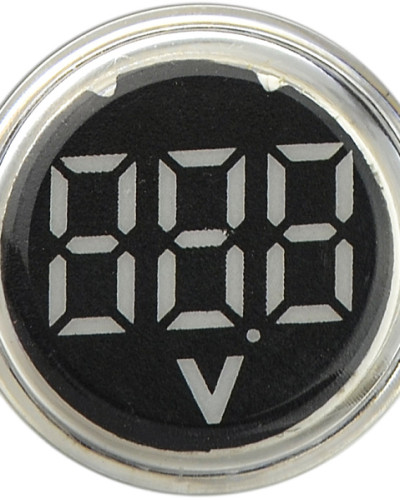 Круглий цифровий вимірювач напруги ED16-22VD 30-500В АС (білий)