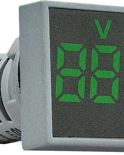 Квадратний цифровий вимірювач напруги ED16-22FVD 30-500В АС (зелений)
