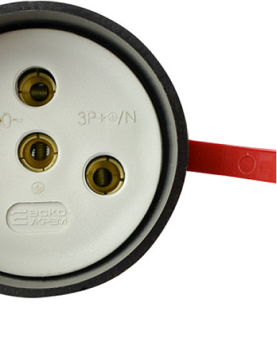 Розетка каучукова з захисною кришкою 3Р+РЕ 25А IP44