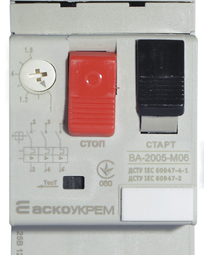 Автоматичний вимикач захисту двигуна УКРЕМ ВА-2005 М06