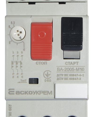 Автоматичний вимикач захисту двигуна УКРЕМ ВА-2005 М10