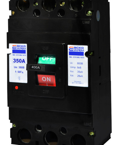 Автоматичний вимикач УКРЕМ ВА-2004N/400 3р 350А АСКО