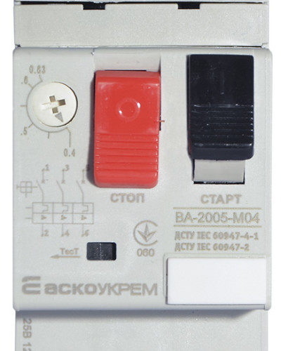 Автоматичний вимикач захисту двигуна УКРЕМ ВА-2005 М04