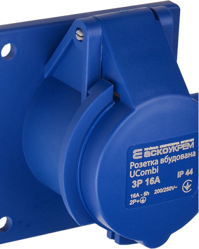 Розетка вбудована серії UCombi 3P 16A IP 44