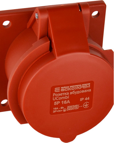Розетка вбудована серії UCombi 5P 16A IP 44
