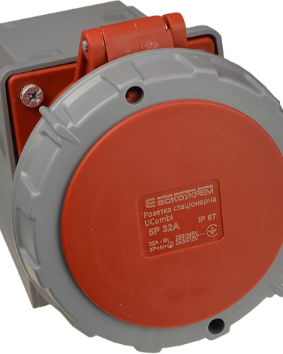 Розетка стаціонарна серії  UСombi 5P  32A IP 67