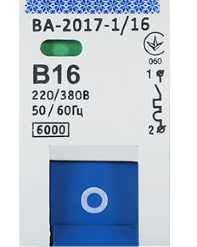 Автоматичний вимикач УКРЕМ ВА-2017/B 1р 16А АСКО