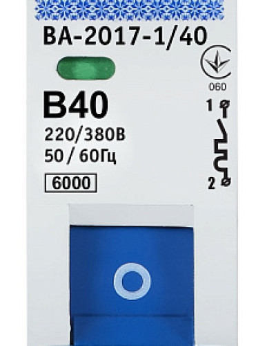 Автоматичний вимикач УКРЕМ ВА-2017/B 1р 40А АСКО