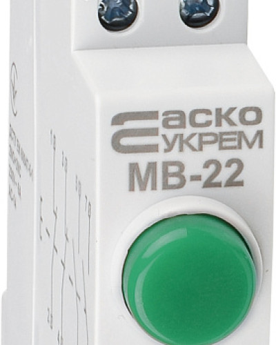 Модульна кнопка без фіксації 2NO+2NC 230V АС МВ-22 зелена