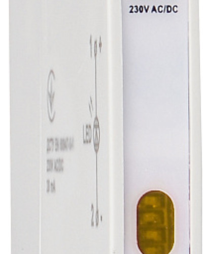 Модульний сигнальний індикатор 9mm 230V AC/DC SLD-1H жовтий