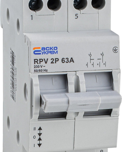 Ручний перемикач вводу (І-0-ІІ) RPV 2P 63A АСКО