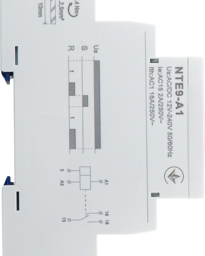 Реле затримки часу на увімкнення NTE9-A1 AC/DC 12-240V