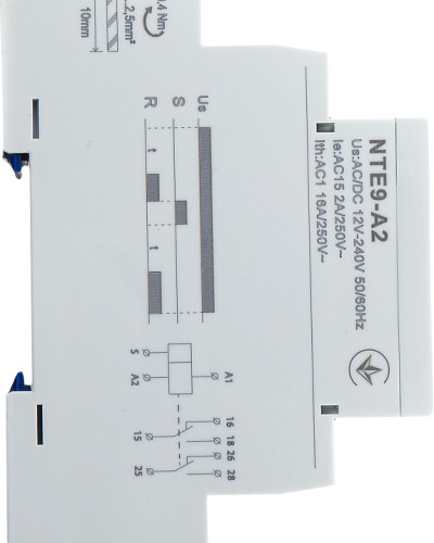 Реле затримки часу на увімкнення NTE9-A2 AC/DC 12-240V
