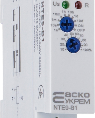 Реле затримки часу на вимкнення NTE9-B1 AC/DC 12-240V