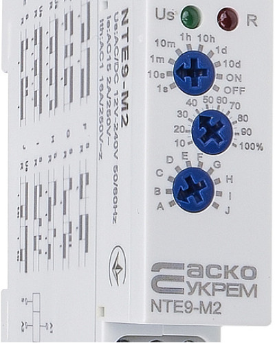 Реле часу багатофункціональне NTE9-M2 AC/DC 12-240V