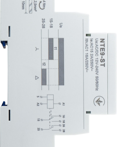 Реле часу зірка/трикутник NTE9-ST AC/DC 12-240V