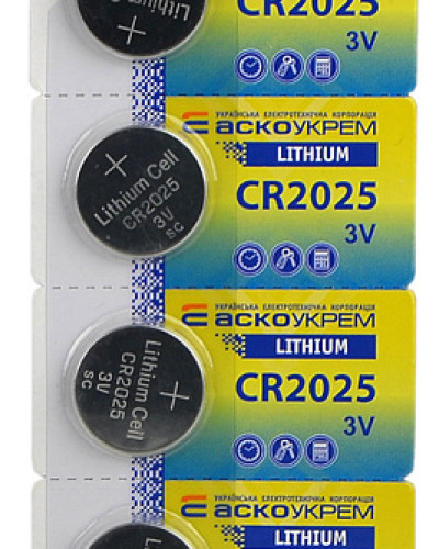 Батарейка літієва CR2025.BP5 (blister 5)