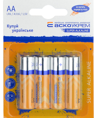 Батарейка лужна AА.LR6.BL4 (blister 4)
