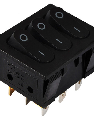 KCD2-3101 B/B Перемикач 3 клав. чорний
