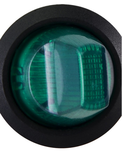 KCD1-5-101NH GR/B 220V Перемикач 1 клав. високий зелений з підсвічуванням