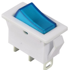 KCD3-101N-13 BL/WH 220V Перемикач 1 клав. синій з підсвічуванням