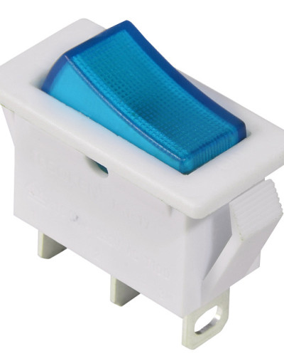 KCD3-101N-13 BL/WH 220V Перемикач 1 клав. синій з підсвічуванням