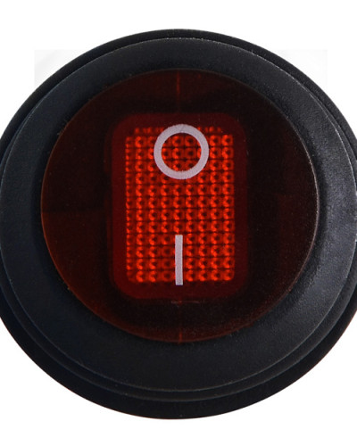 KCD1-5-101NW R/B 220V   Перемикач 1 клав.круглий вологозах. червоний з підсвічуванням