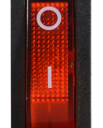 KCD3-101N R/B 220V  Перемикач 1 клав. червоний з підсвічуванням