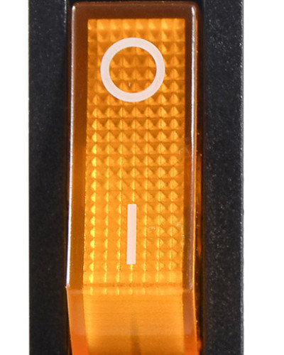 KCD3-101N 220V  YL/B Перемикач 1 клав. жовтий з підсвічуванням