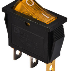 KCD3-101N 220V  YL/B Перемикач 1 клав. жовтий з підсвічуванням